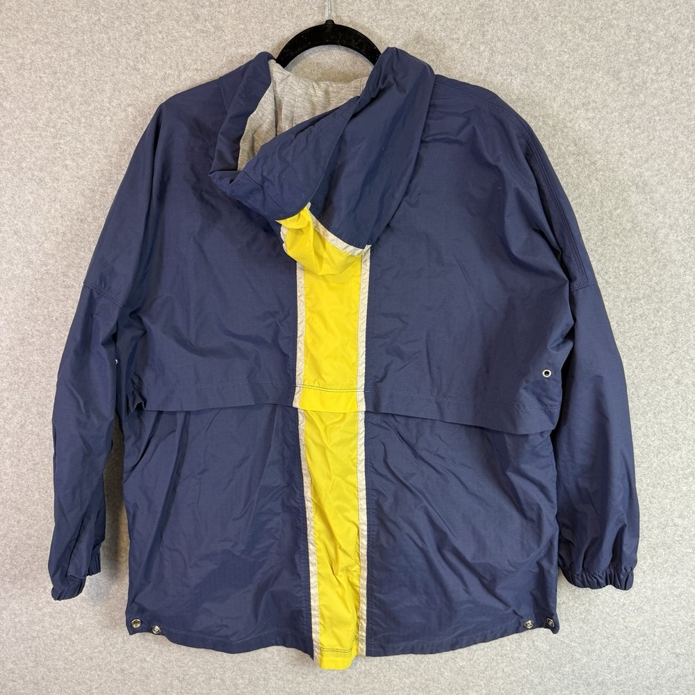 Vintage Nike Windbreaker Womens Large 12-14 Navy Yellow Pullover Quarter Zip - Picture 3 of 8